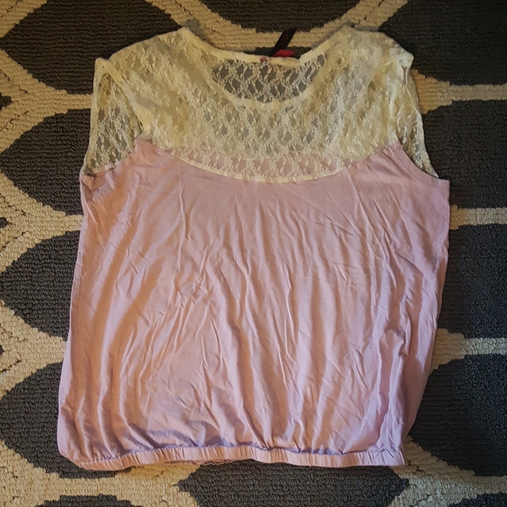 Pure Energy purple and lace top size 1
